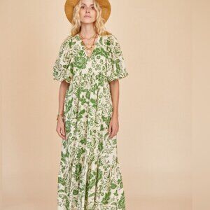 Hunter Bell Palmer dress, Green Gardens, Women's Small